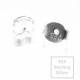 2x 925 Sterling Silber Ohrstopper 6x4,5mm Loch 0,6mm - Schmuckzubehör aus 925 Silber