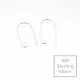 2x 925er Ohrhaken 16x8mm silberfarben Ohrringe Sterling Silber - Schmuckzubehör aus 925 Silber - Leisure-Beads DIY