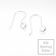 2x 925er Ohrhaken 17x14mm mit Tropfen Ohrringe Sterling Silber - Schmuckzubehör aus 925 Silber