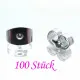 100x Edelstahl Ohrstopper 6x4mm silberfarben für Ohrringe - Edelstahl Schmuckzubehör - Leisure-Beads DIY