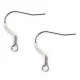 Edelstahl Ohrfedern 20x19mm silberfarben mit Stopper - Edelstahl Schmuckzubehör Ohrringe - Leisure-Beads DIY