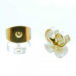 10x Edelstahl Ohrstopper 6x4mm antikgoldfarben für Ohrringe - Schmuckzubehör