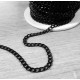 50cm schwarze Edelstahl Ankerkette 5x3mm - Schmuckzubehör Edelstahl