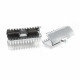 2x Edelstahl Bandklemme 20mm silberfarbene Bandverbinder - Schmuckzubehör
