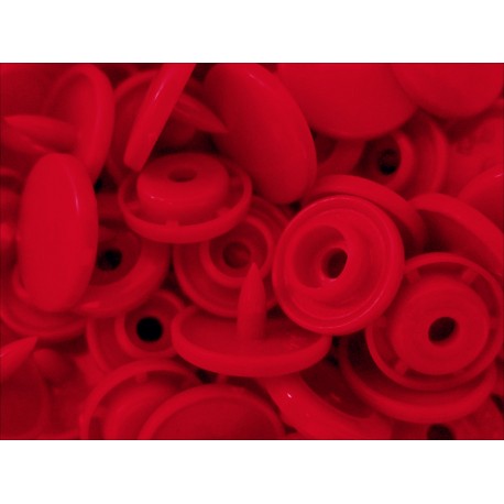 Leisure-Beads - 10x Erdbeerrote KAM Snaps Größe T-5 Größe 20 Plastik Druckknöpfe