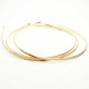 2x goldfarbener Haarreif 3mm Edelstahl - Haarklemmen