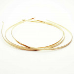 2x kc-goldfarbener Haarreif 3mm Edelstahl - Haarschmuck basteln
