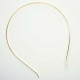2x goldfarbener Haarreif 3mm Edelstahl - Haarklemmen