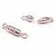 1x hellsilberfarben Drehverschluss 17x4x4mm oval Schraubverschluss halbgeriffelt - Schmuckzubehör Schmuckverschluss - Leisure-Beads DIY