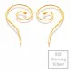 2x vergoldete 925er Ohrhaken 29x15mm Sterling Silber - Schmuckzubehör 925 Silber - Leisure-Beads DIY