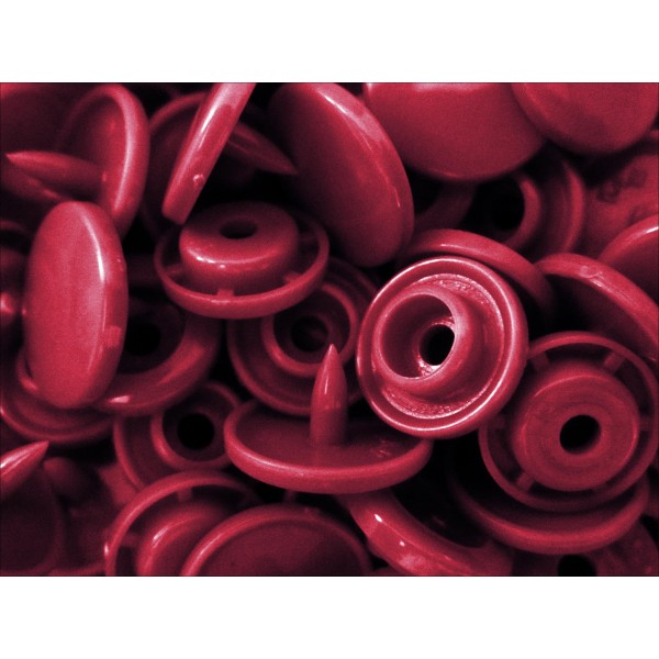 10x Bordeauxrote KAM Snaps Größe T-5 Größe 20 Plastik Druckknöpfe - Leisure-Beads DIY