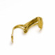 2x Edelstahl Ohrclips 16x10x7,5mm goldfarben - Schmuckzubehör zum Ohrclips basteln