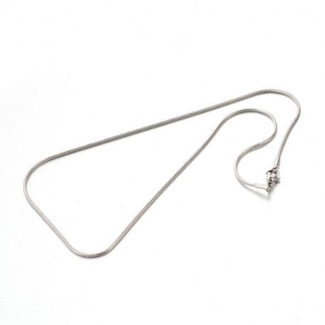 Leisure-Beads - 1x Edelstahl Schlangenkette 45cm x 1,5mm Halskette - Schmuckzubehör