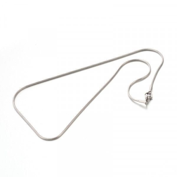 1x Edelstahl Schlangenkette 45cm x 1,5mm Halskette - Schmuckzubehör - Leisure-Beads DIY