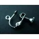Silberfarbene Ohrclips 14x17mm zum Clippen und Drehen - Schmuckzubehör Ohrclips - Leisure-Beads DIY
