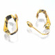 2x Edelstahl Ohrclips 16x10x7,5mm goldfarben - Schmuckzubehör zum Ohrclips basteln