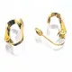 2x Edelstahl Ohrclips 16x10x7,5mm goldfarben - Schmuckzubehör zum Ohrclips basteln - Leisure-Beads DIY