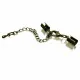1x bronzefarben Klemmverschluss 35x5mm Endkappe mit Karabiner - Schmuckzubehör - Leisure-Beads DIY