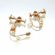 2x rosegoldfarben Ohrclips 15x13mm aus Messing zum Clippen und Drehen - Schmuckzubehör Ohrclips