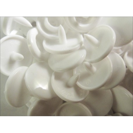 Leisure-Beads - 10x Weisse KAM Snaps Größe T-5 Größe 20 Plastik Druckknöpfe