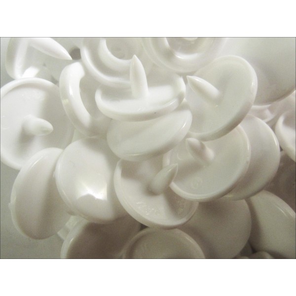 10x Weisse KAM Snaps Größe T-5 Größe 20 Plastik Druckknöpfe - Leisure-Beads DIY