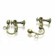 2x bronzefarben Ohrclips 14x17mm zum Clippen und Drehen bronzefarben - Schmuckzubehör zum Ohrclips selbermachen - Leisure-Beads DIY