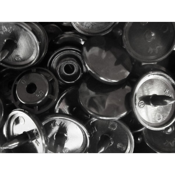 10x Schwarze KAM Snaps Größe T-5 Größe 20 Plastik Druckknöpfe - Leisure-Beads DIY