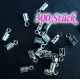 300x hellsilberfarben Endkappe 7,5x3mm Klemme - Schmuckzubehör Endkappe - Leisure-Beads DIY