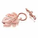 1x rosegoldfarben Weinblatt Knebelverschluss 37x23mm - Schmuckzubehör - Leisure-Beads DIY