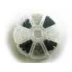 Box mit schwarz weissem Perlenmix aus Glas und Kristallglas - Schmuckzubehör - Leisure-Beads DIY