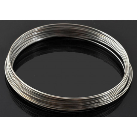 Leisure-Beads - 10x Ringe silberfarben Spiraldraht 55mm Memory Wire silberfarben - Schmuckzubehör