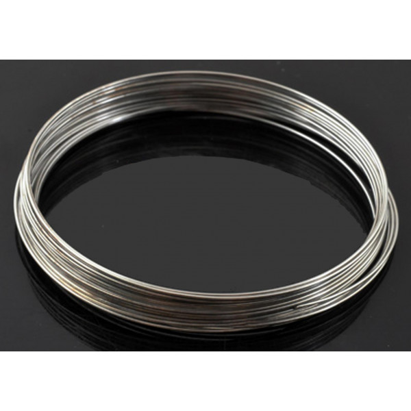 10x Ringe silberfarben Spiraldraht 55mm Memory Wire silberfarben - Schmuckzubehör - Leisure-Beads DIY