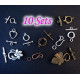 11x Knebelverschluss Mix 2 Schmuckzubehör Set für Ketten - Schmuckzubehör Set