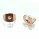 10x Edelstahl Ohrstopper 6x4,5mm rosegoldfarben für Ohrringe - Edelstahl Schmuckzubehör
