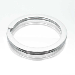 Leisure-Beads - Schlüsselring 28mm silberfarben Doppelring - Schlüsselanhänger basteln