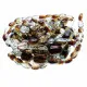4 Stränge halb braune Crackle Glasperlen oval 8-16mm im Mix - Schmuckzubehör - Leisure-Beads DIY