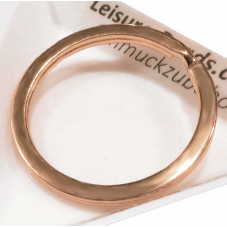 Leisure-Beads - 1x Schlüsselring hell rosegoldfarben 30mm Ring - Schlüsselanhänger basteln
