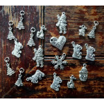 19 silberfarben Anhänger im Mix Schmuckanhänger - Schmuckzubehör