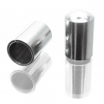 2x Edelstahl Abschluss Endkappe Innen 5mm 10x6mm zum Einkleben ohne Loch - Schmuckzubehör Endkappe