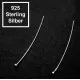 925 Silber Nietstifte 50mm x 0,7mm Sterling Silber Schmuckdraht mit Kopf - Schmuckzubehör - Leisure-Beads DIY
