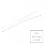 2x 925er Nietstifte 50mm x 0,7mm Sterling Silber runder Kopf - Schmuckzubehör