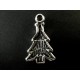 Rückseite Weihnachtsbaum Anhänger (2) ca. 23x14mm X-Mas silberfarbener Schmuckanhänger - Scvhmuckzubehör