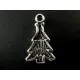 Rückseite Weihnachtsbaum Anhänger (2) ca. 23x14mm X-Mas silberfarbener Schmuckanhänger - Scvhmuckzubehör - Leisure-Beads DIY