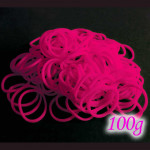 100g pink Loom Gummibänder 16mm - Schmuckzubehör