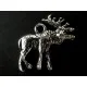 1x Hirsch Anhänger ca. 23x22mm silberfarben Schmuckanhänger - Schmuckzubehör - Leisure-Beads DIY