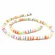 1 Strang bunte Katsuki Perlen 4mm aus Polymer Clay im bunten Mix - Polymer Clay Schmuckzubehör - Leisure-Beads DIY