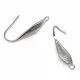 2x Edelstahl 316 Ohrstecker 20x5mm mit Öse - Schmuckzubehör Ohrringe - Leisure-Beads DIY