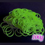 100g froschgrüne Loom Gummibänder 16mm - Schmuckzubehör