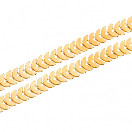 Leisure-Beads - 1m KC-Goldfarbene Kette 12,5mm Breite Schlangenkette - Schmuckzubehör