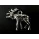 Silberfarbener Hirschanhänger Trachtenanhänger ca. 23x22mm Schmuckanhänger - Schmuckzubehör